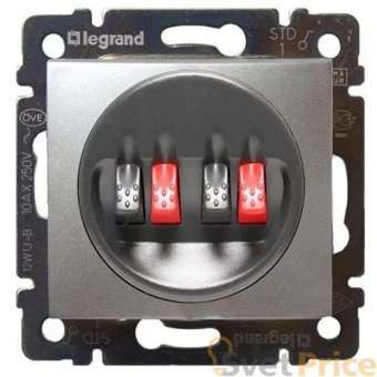 Розетка акустическая Legrand Valena алюминий 770124