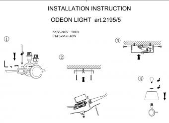 Подвесная люстра Odeon Light Hotel 2195/5