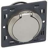 Розетка стационарной уборочной системы Legrand Celiane бесконтактная титановая 067431