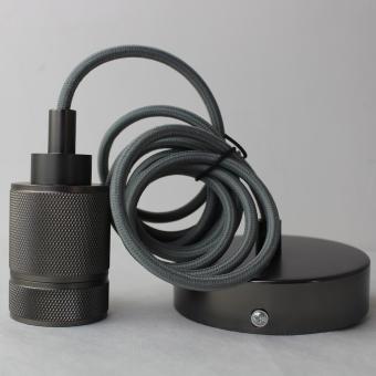 Ретро патрон с подвесом E27 Черный Sun Lumen 056-571