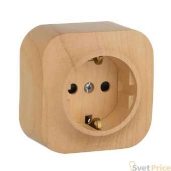 Розетка 2К+З Legrand Quteo 16A 250V с/з со шторками дерево 782280