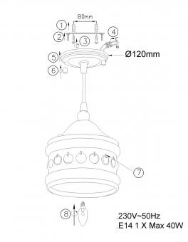 Подвесной светильник Odeon Light Bahar 2840/1