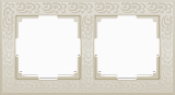 Рамка Flock на 2 поста слоновая кость WL05-Frame-02-ivory 4690389046919