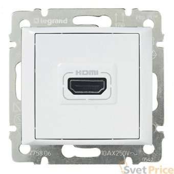 Розетка HDMI Legrand Valena белая 770085