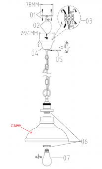 Подвесной светильник Odeon Light Latura 2899/1