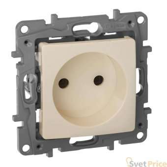 Розетка 2К Legrand Etika 16A 250V б/з винтовой зажим слоновая кость 672320