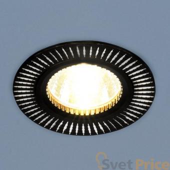 Встраиваемый светильник Elektrostandard 2003 MR16 BK/SL черный/серебро 4690389060441