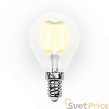 Лампа светодиодная (UL-00000303) E14 6W 3000K шар матовый LED-G45-6W/WW/E14/FR PLS02WH