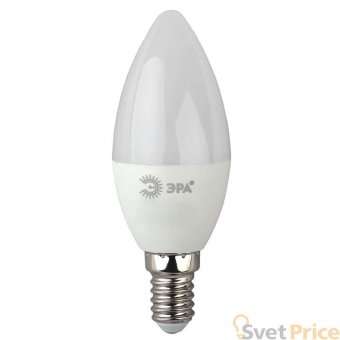 Лампа светодиодная ЭРА E14 7W 2700K матовая LED B35-7W-827-E14