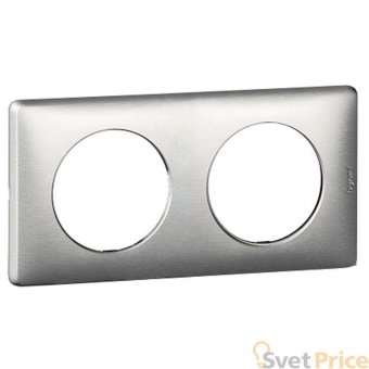 Рамка 2-постовая Legrand Celiane титан 068902