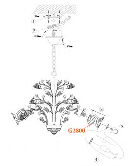 Подвесная люстра Odeon Light Fragola 2800/5