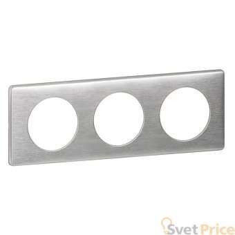 Рамка 3-постовая Legrand Celiane алюминий 068923