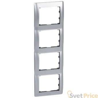 Рамка 4-постовая Legrand Galea Life тертый алюминий 771958