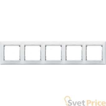 Рамка 5-постовая Legrand Valena белая 774455