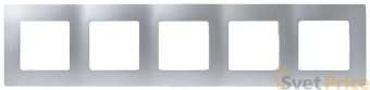 Рамка 5-постовая Legrand Etika алюминий 672555
