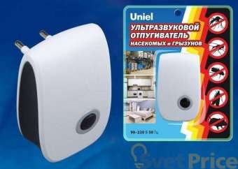 Ультразвуковой отпугиватель насекомых и грызунов (UL-00004562) Uniel UDR-E11 White