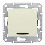 Выключатель одноклавишный 2P с красной подсветкой Schneider Electric Sedna 16A 250V SDN0201247
