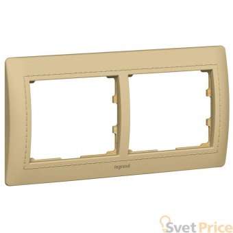 Рамка 2-постовая Legrand Galea Life Havanna бежевая 771991