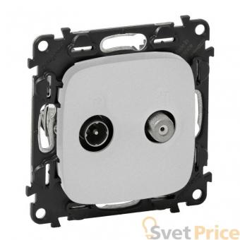 Розетка TV-SAT Legrand Valena Allure алюминий 753958