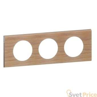 Рамка 3-постовая Legrand Celiane беленый дуб 069053