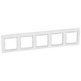 Рамка 5-постовая Legrand Valena белая/кристалл 774465