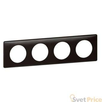 Рамка 4-постовая Legrand Celiane карбон 068984