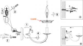 Бра Odeon Light Barra 2698/1W