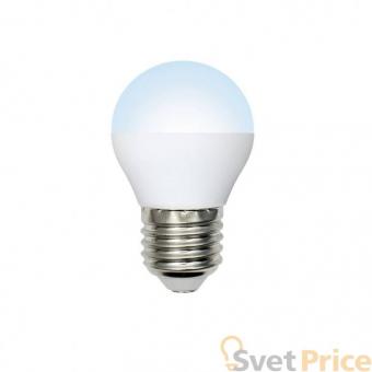 Лампа светодиодная диммируемая (10702) E27 6W 3000K шар матовый LED-G45-6W/WW/E27/FR/DIM/O