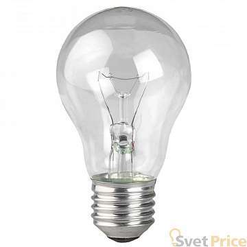 Лампа накаливания ЭРА E27 75W 2700K прозрачная ЛОН А55/А50-75-230-E27-CL