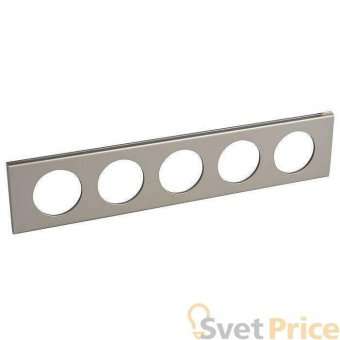 Рамка 5-постовая Legrand Celiane никель велюр 069120