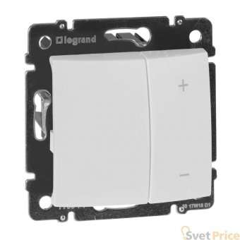 Диммер кнопочный Legrand Valena 400W белый 770062