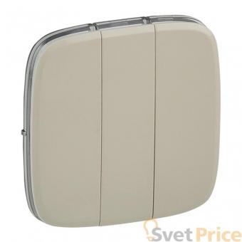 Лицевая панель Legrand Valena Allure выключателя трехклавишного слоновая кость 755036