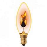 Лампа декоративная (UL-00002981) E14 3W золотистая IL-N-C35-3/RED-FLAME/E14/CL