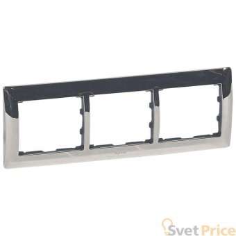 Рамка 3-постовая Legrand Galea Life хром 771933