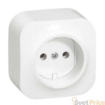 Розетка 2К Legrand Quteo 16A 250V б/з белая 782210