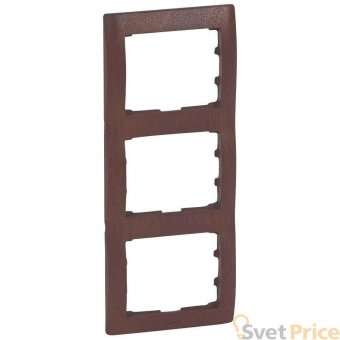 Рамка 3-постовая Legrand Galea Life красное дерево 771987