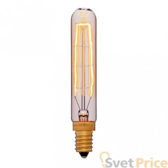 Лампа накаливания E14 25W трубчатая золотая 052-061