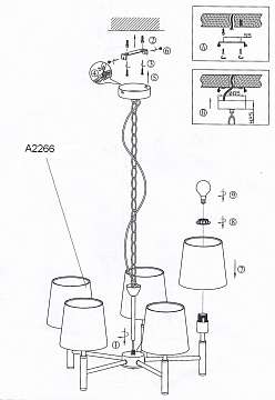 Подвесная люстра Odeon Light Glen 2266/5