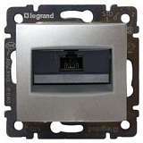 Розетка компьютерная RJ45 Legrand Valena 5e кат UTP с захватами алюминий 770230