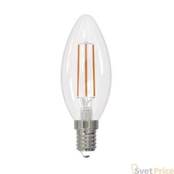 Лампа светодиодная филаментная (UL-00005165) Uniel E14 11W 4000K прозрачная LED-C35-11W/4000K/E14/CL PLS02WH