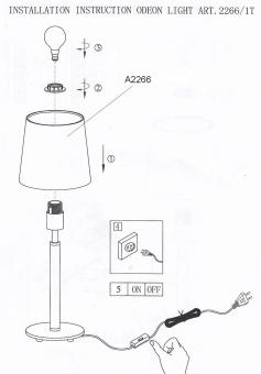 Настольная лампа Odeon Light Glen 2266/1T