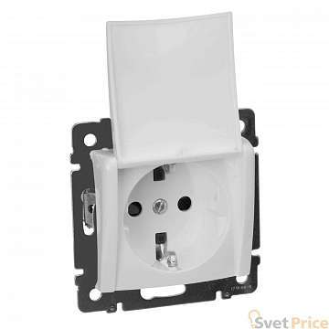 Розетка 2К+3 Legrand Valena 16A 250V с/з с крышкой винтовой зажим белый 774422