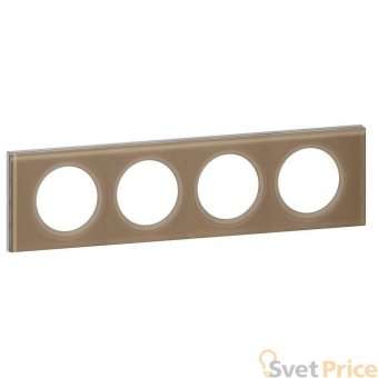 Рамка 4-постовая Legrand Celiane смальта мокка 069464
