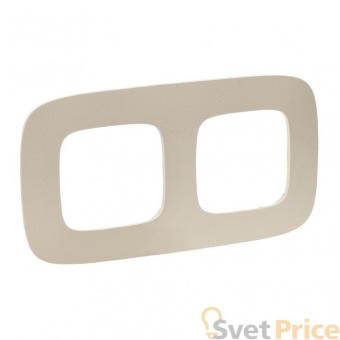 Рамка 2-постовая Legrand Valena Allure Тиснение бежевое 754382