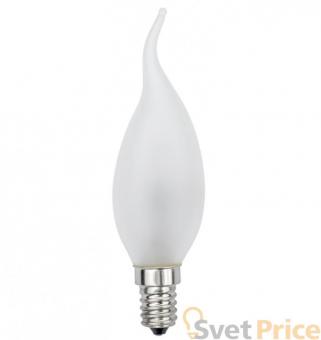 Лампа галогенная (01082) E14 42W свеча на ветру матовая HCL-42/FR/E14 flame