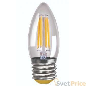 Лампа светодиодная филаментная Voltega E27 6W 2800K прозрачная VG10-C1E27warm6W-F 7046
