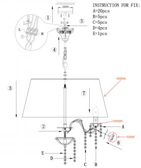 Подвесная люстра Odeon Light Padma 2685/5