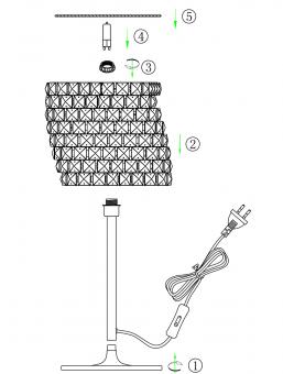 Настольная лампа Odeon Light Astli 2606/1T