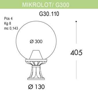 Уличный светильник Fumagalli Mikrolot/G300 G30.110.000.BXE27