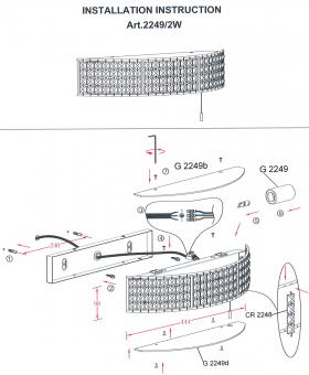 Настенный светильник Odeon Light Tori 2249/2W
